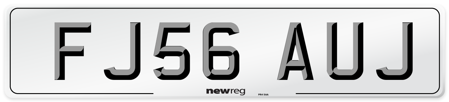 FJ56 AUJ Number Plate from New Reg
